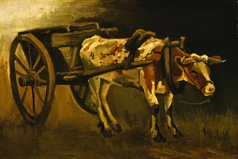 32-Vincent van Gogh-Carro con Bue Rosso e Bianco - Kröller-Müller Museum, Otterlo 